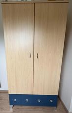 Slaapkamer 1 persoon Hout/blauw, Huis en Inrichting, Slaapkamer | Complete slaapkamers, Ophalen, Gebruikt, Eenpersoons, Modern