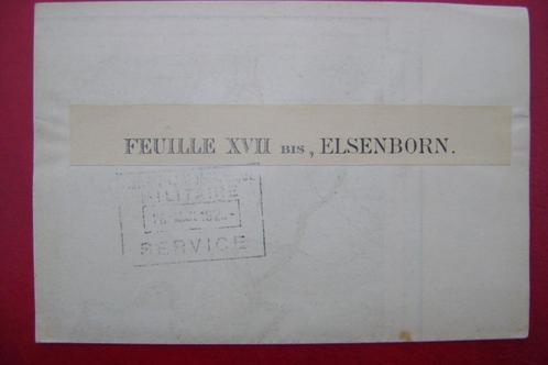 Stafkaart Elsenborn, Belgisch Leger, periode interbellum., Verzamelen, Militaria | Tweede Wereldoorlog, Landmacht, Overige typen