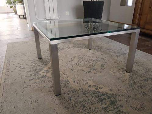 RVS tafel, Inox, Maison & Meubles, Tables | Tables de salon, Utilisé, Métal, Enlèvement