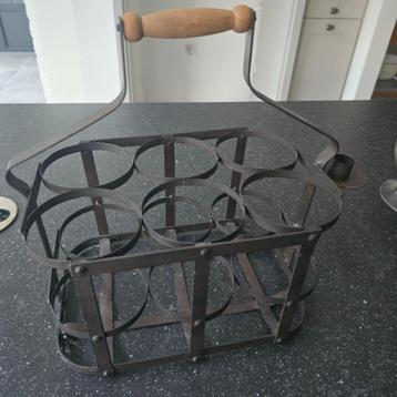 Vintage Franse flessendrager beschikbaar voor biedingen