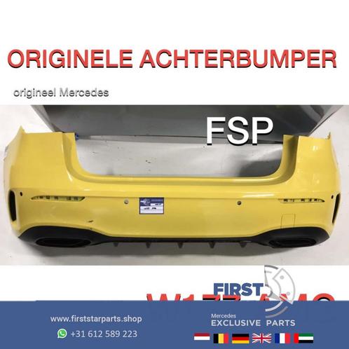 W177 A35 AMG LINE ACHTERBUMPER Mercedes A Klasse GEEL 2018-2, Auto-onderdelen, Carrosserie, Bumper, Mercedes-Benz, Achter, Gebruikt