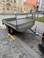 Aanhangwagen dubbelas aluminium 2m60 x 1m58, Ophalen, Zo goed als nieuw