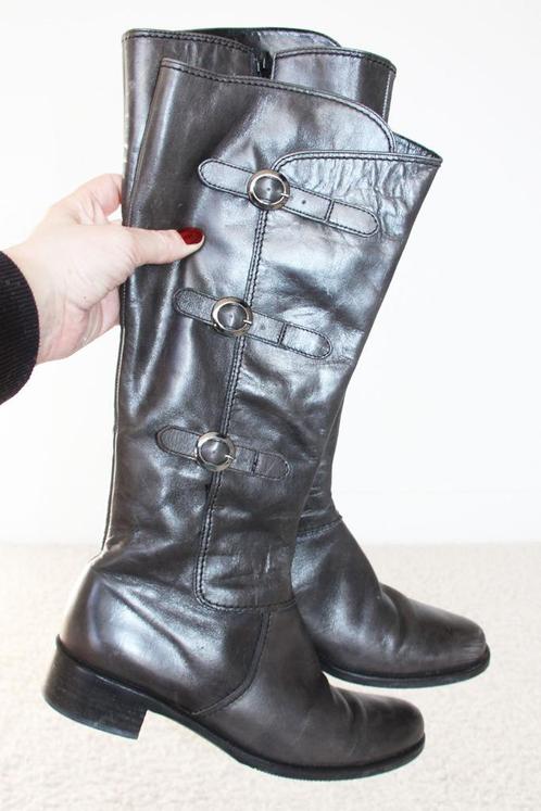 Zeer Mooie Leren Gabor Laarzen -s28 (Maat 6/39) € 70,-, Kleding | Dames, Schoenen, Zo goed als nieuw, Hoge laarzen, Grijs, Verzenden