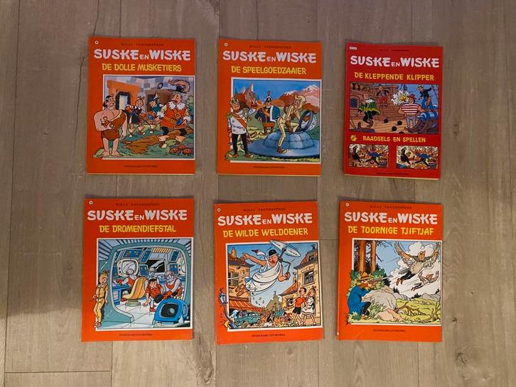 6 oude strips Suske en Wiske te koop, Boeken, Stripverhalen, Zo goed als nieuw, Meerdere stripboeken, Ophalen of Verzenden