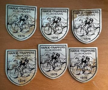 Lot van 6 metalen bordjes Harde-Trappers Rijkhoven Bilzen beschikbaar voor biedingen