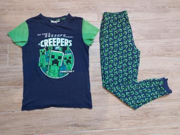 Minecraft Creeper pyjama + Creeper T-shirt + Steve T-shirt beschikbaar voor biedingen