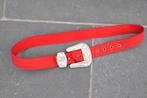 M292. Ceinture rouge pour dame, 3 tot 5 cm, 90 tot 100 cm, Heupriem, Ophalen of Verzenden