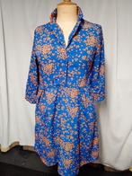 Mooi blauw jurkje met leuk motief en lange mouwen, Ophalen of Verzenden, Zo goed als nieuw, Maat 38/40 (M), Blauw