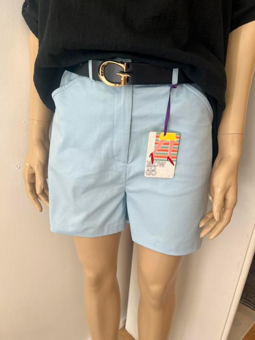 WTG lichtblauwe katoenen short, Kleding | Dames, Broeken en Pantalons, Nieuw, Maat 36 (S), Blauw, Ophalen of Verzenden