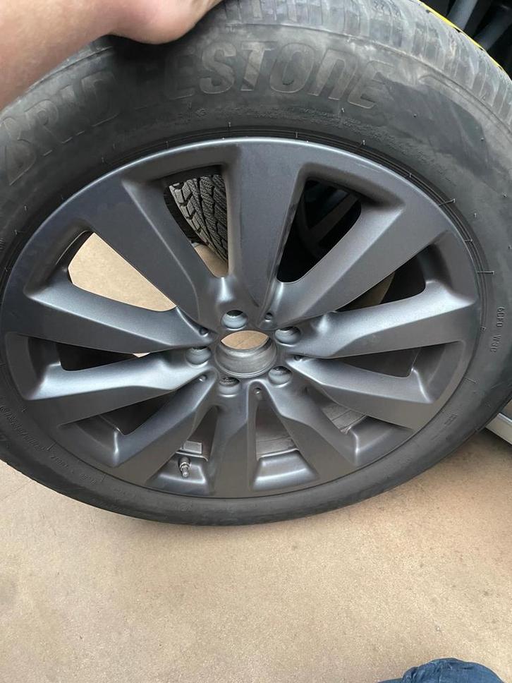 Winterkit met 4 alu-velgen en Bridgestone banden, Auto diversen, Wieldoppen, Gebruikt, Ophalen