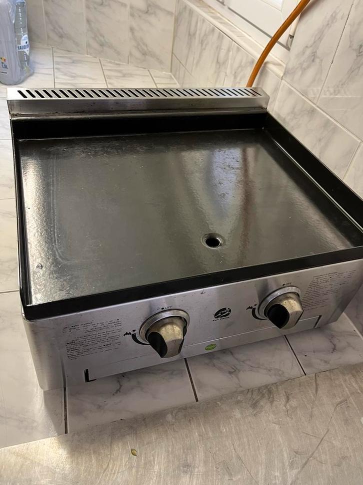 Gasbakplaat met 2 branders, Tuin en Terras, Gasbarbecues, Zo goed als nieuw, Ophalen