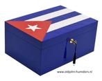 H42 HUMIDOR CUBA MAXI MET CUBA VLAG  100 SIGAREN SIGARENKIST, Verzenden, Nieuw, Tabaksdoos of Verpakking