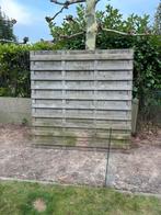Houten tuinafscheiding met zelf gemaakte poort, Tuin en Terras, Schuttingen, Ophalen, 6 meter of meer, Hout, 1 tot 2 meter