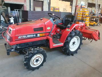 Tracteur 4x4 mitsubishi mt15  avec fraise original, Enlèvement ou Envoi