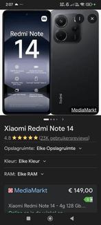 Xiaomi Redmi 14 hyperos  128 gb kleur zwart met klaphoesje, Enlèvement ou Envoi, Comme neuf
