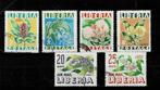 AFRIKA LIBERIA BLOEMEN 6 POSTZEGELS GESTEMPELD - ZIE SCAN, Postzegels en Munten, Postzegels | Afrika, Overige landen, Verzenden