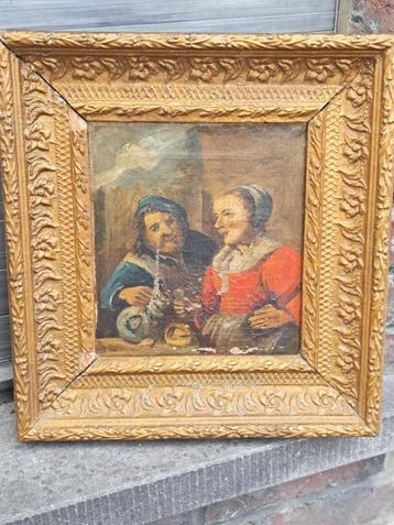 huile sur toile personnage  a restaure beschikbaar voor biedingen