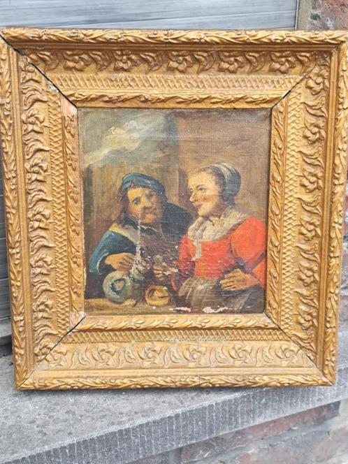 huile sur toile personnage  a restaure, Antiek en Kunst, Kunst | Schilderijen | Klassiek, Ophalen of Verzenden