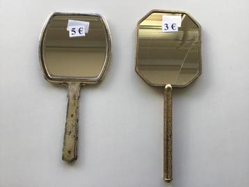 2 miroirs à main beaux mais usagés et autres..., Enlèvement ou Envoi