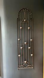 Kaarsenhouders van zwart ijzer 40/155 cm, Ophalen, Zo goed als nieuw