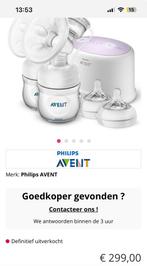 Philips Avent Auto Borstkolf + flesjes, Comme neuf, Enlèvement, Tire-lait
