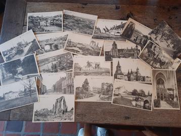20 oude postkaarten Diksmuide, jaren 1920 beschikbaar voor biedingen