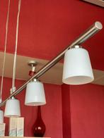 Hanglamp met dimbare touchbediening en mat glazen kapjes, Ophalen, Gebruikt, 50 tot 75 cm, Glas