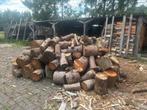 Brandhout den reeds gezaagd op rollen, Tuin en Terras, Brandhout, 6 m³ of meer, Ophalen, Overige houtsoorten, Blokken