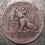 5 Cent 1855 (Braemt) Leopold I / Zeer zeldzaam !!!, Postzegels en Munten, Munten | België, Ophalen of Verzenden