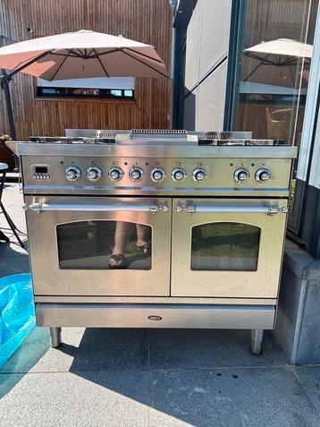 Cuisinière BORETTI 1m 5 taques gaz - 2 fours électriques, Electroménager, Gaz, Comme neuf, Enlèvement, À Poser
