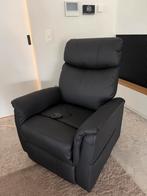 Lederen relaxzetel als nieuw, Huis en Inrichting, Fauteuils, Ophalen, Zo goed als nieuw