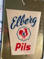 Oude glasplaat Elberg Pils 1956, Ophalen of Verzenden, Zo goed als nieuw