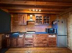Volledig massief houten keuken + apparatuur, Huis en Inrichting, Keuken | Complete keukens, Ophalen, Gebruikt, Bruin, Enkelwandige keuken