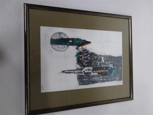 A5591 Johnny Frilander - Abstract werk, Antiek en Kunst, Kunst | Litho's en Zeefdrukken, Ophalen of Verzenden