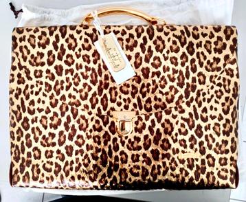  Sac/Cartable cuir vegan leopard neuf. 