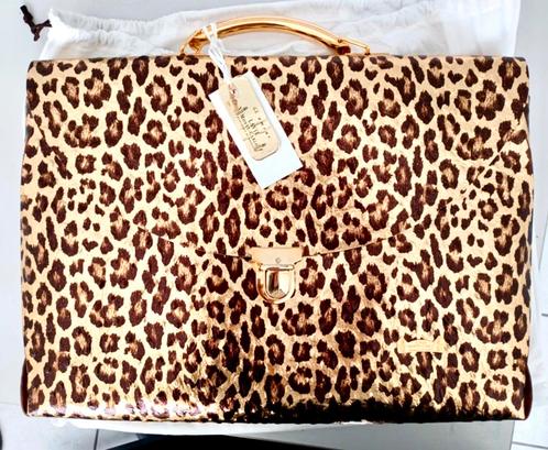 Sac/Cartable cuir vegan leopard neuf., Bijoux, Sacs & Beauté, Sacs | Sacs Femme, Neuf, Sac à main, Brun, Enlèvement ou Envoi