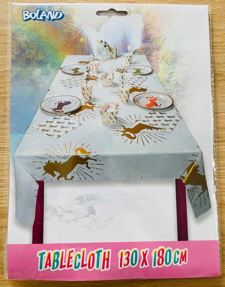 🆕 Tafelkleed Unicorn,geboorteslinger meisje,jongen nieuw, Hobby en Vrije tijd, Feestartikelen, Nieuw, Ophalen of Verzenden