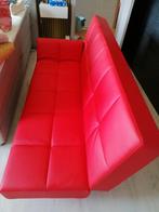 Zetel en je kunt bed van maken 1.12cm breed en 1.80cm lang e, Ophalen, Nieuw, Tweepersoons, Leer