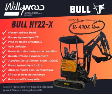 Mini-pelle Bull HT22-X 2025 – 2,2T avec moteur Kubota beschikbaar voor biedingen