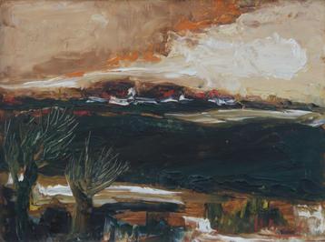 Bracke: Landschap (59 x 49 cm) beschikbaar voor biedingen