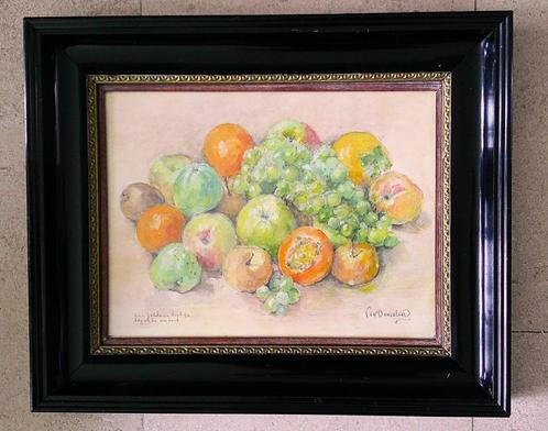 Stilleven met fruit o.a. druiven ca. 1930 - van Donselaar, Antiek en Kunst, Kunst | Schilderijen | Klassiek, Ophalen of Verzenden