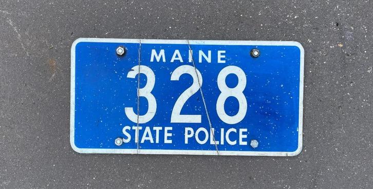 Nummerplaat plaque immatriculation MAINE USA POLICE SPECIAL, Verzamelen, Overige Verzamelen, Gebruikt, Ophalen of Verzenden