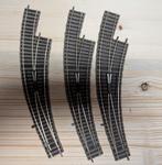 3 x Fleischmann 6175 gebogen wissel rechts, Hobby en Vrije tijd, Modeltreinen | H0, Ophalen of Verzenden, Zo goed als nieuw, Rails