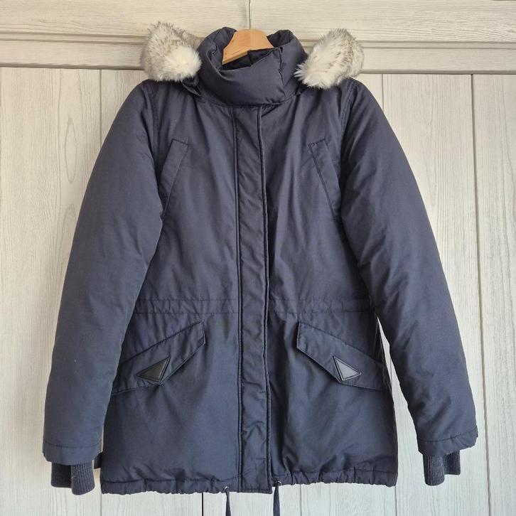 Winterjas Schott NYC, maat M, Kleding | Dames, Jassen | Winter, Gedragen, Maat 38/40 (M), Blauw, Ophalen of Verzenden