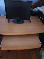 computertafel, Huis en Inrichting, Bureaus, Ophalen, Met wielen, Gebruikt