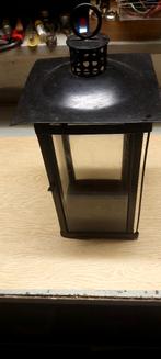 Grote lantaarn zwart met glazen panelen, Ophalen, Zwart, Zo goed als nieuw, Metaal