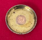 Kleine koperen plaat met Indiase munt 1912, Ophalen of Verzenden, Koper