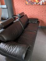 Zwarte zetel Natuzzi, 200 à 250 cm, Banc droit, Comme neuf, Enlèvement