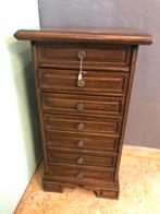 Donkerbruin ladenkastje, Huis en Inrichting, 5 laden of meer, Ophalen, Gebruikt, Antiek