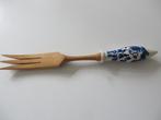 Porseleinen saladevork Delfts blauw, Ophalen of Verzenden